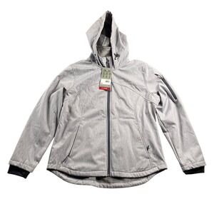 Free Country FreeCycle Super‎ Softshell Jacket Womens XL Gray Water Resistant
